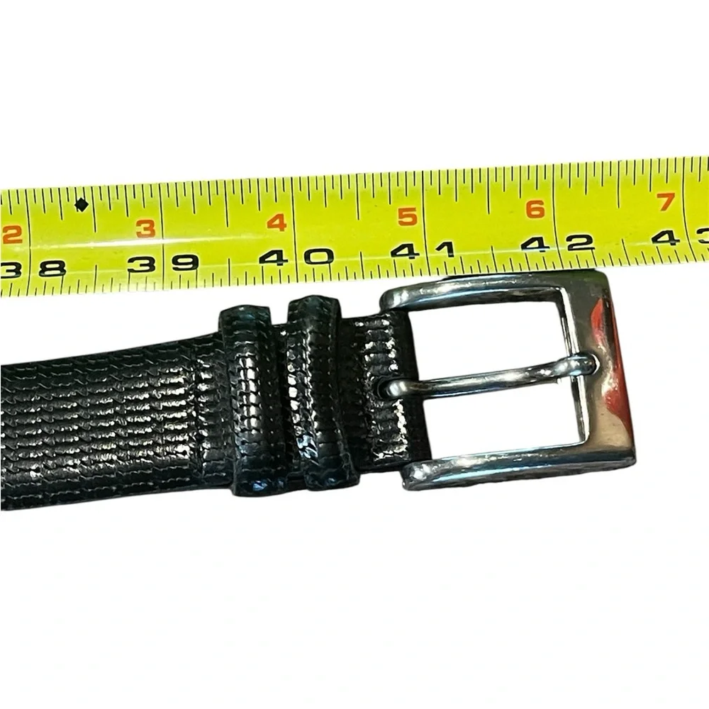 Saks Fifth Avenue Collection Black Textured Leather Men's Belt